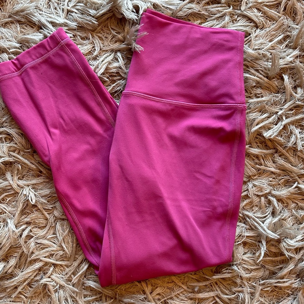 Pink Lululemon Capri Leggings